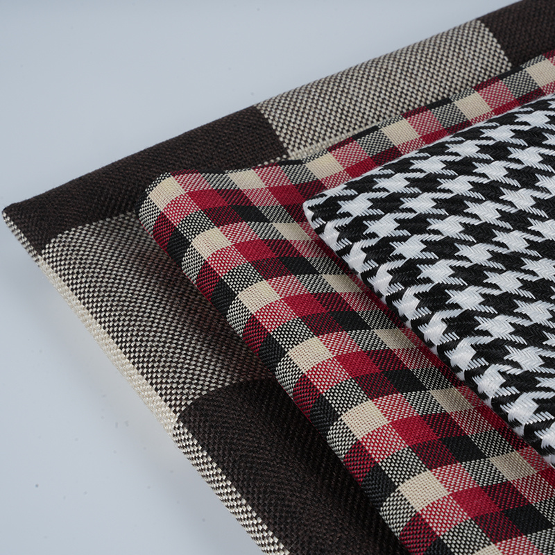 10*10 Plaid Polyester Linen Fabric