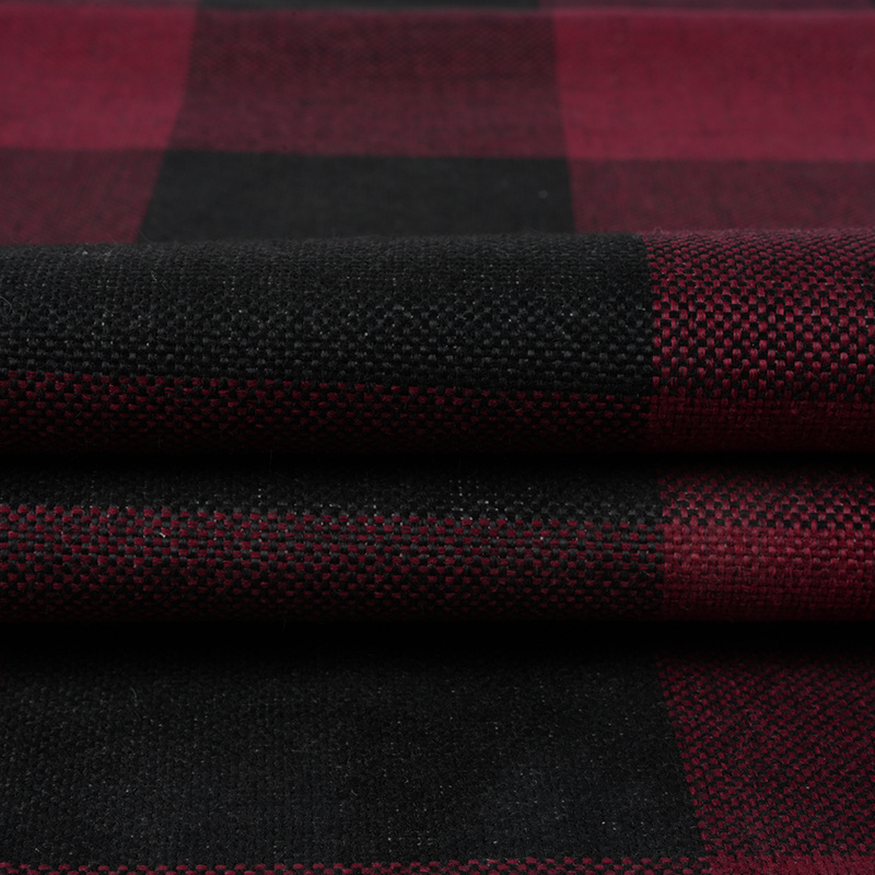 10*10 Plaid Polyester Linen Fabric