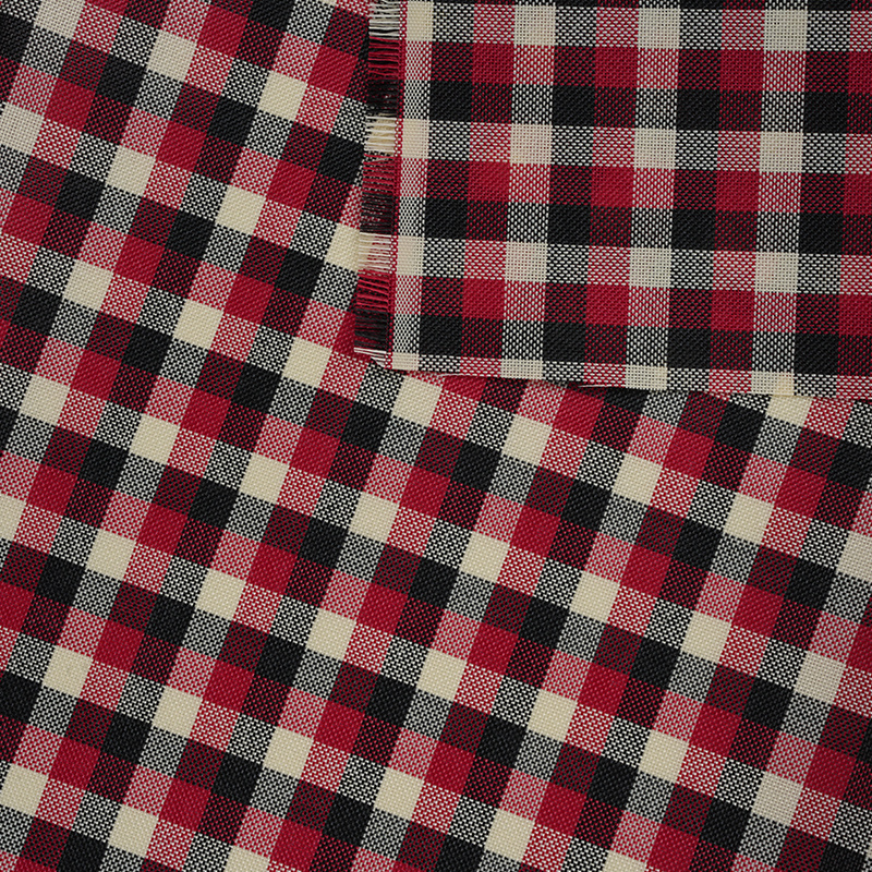 1*1 Plaid Polyester Linen Fabric